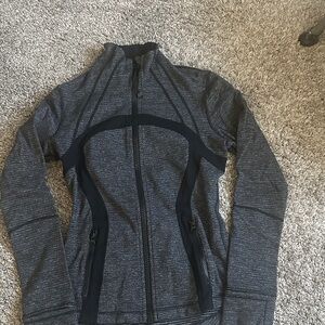 lululemon athletica Charcoal and Black Zip-Up Bomber Jacket